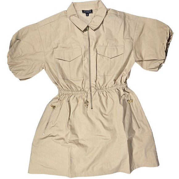 J. Crew Dresses & Skirts - J. Crew Puff-sleeve mini dress in cotton poplin in Golden Desert S NWT